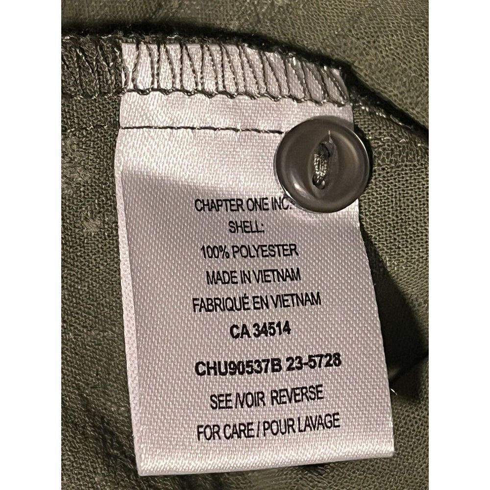 C By One Green Palm Button Up Blouse Small - Picture 6 of 9